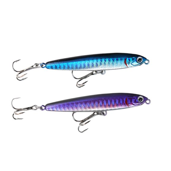 Sinking Pencil Fishing Lure 24g, Ultra-Long Casting, Blood Groove Treble Hook, Multi-Species, 10.3cm