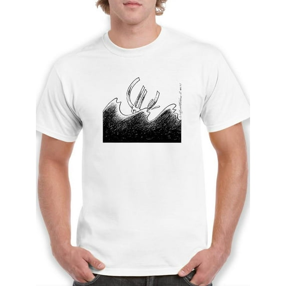 Sinking Ship T-Shirt Men -Wilfred Hildonen Designs, Male Large