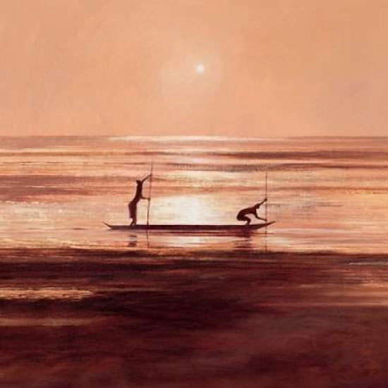 Sinking Sun Canvas Art - Jonathan Sanders (24 x 24)