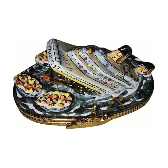 Sinking Titanic Limoges Box for Collectors Limoges Box Porcelain Figurine