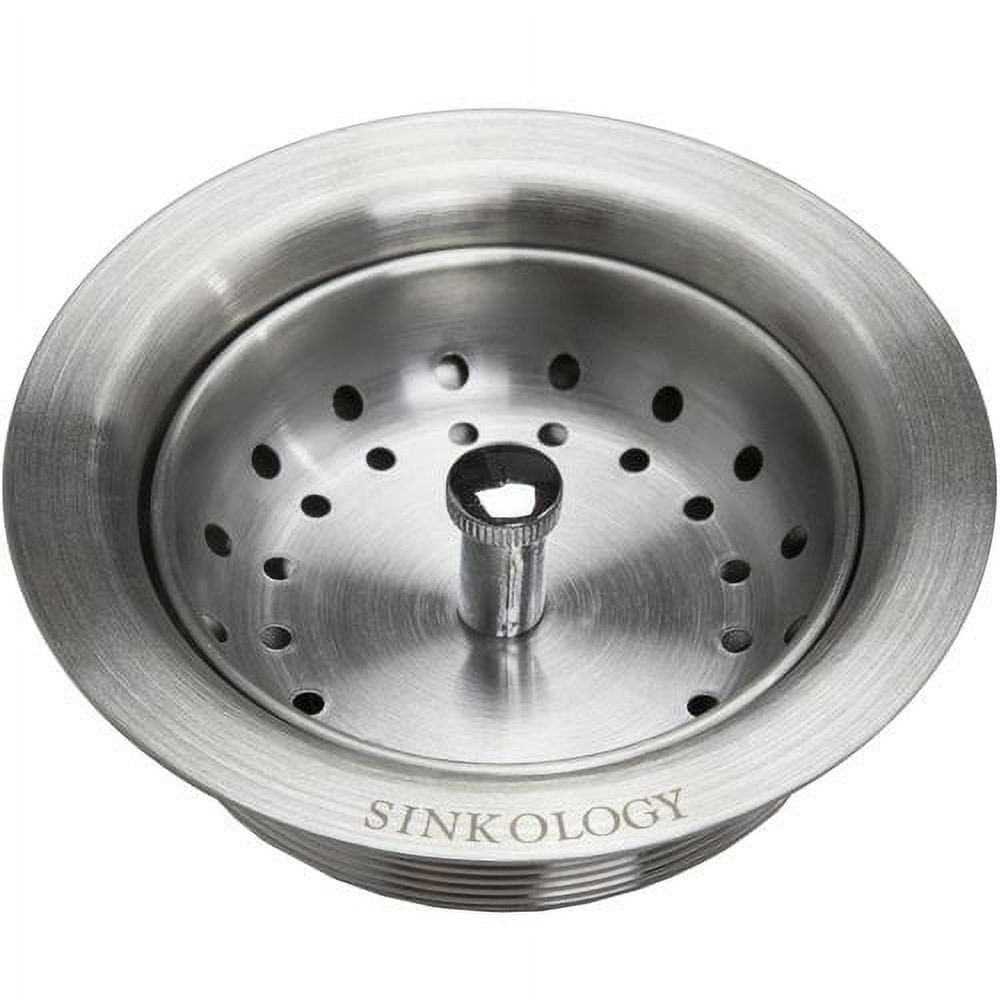Stainless Steel 4.5" Basket Strainer Drain with Post Style Basket