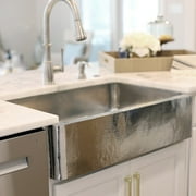 Sinkology  Lange Crafted Stainless Steel 32" Single Bowl Undermount Farmhouse Kitchen Sink Polished