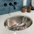 thumbnail image 1 of Sinkology Pavlov Metal Oval Undermount Bathroom Sink with Overflow, 1 of 5