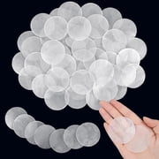Sinkoo 100Pcs White Capiz Shells, 2 Inch Round Natural Sea Shells with 2 Holes for Wind Chimes, DIY Crafts & Handmade, Curtains, Home Decor, Wedding and Beach Themed Projects