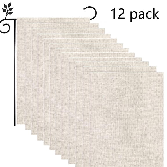 Sinkoo 12pcs Custom Garden Flag, DIY Custom Flag Personalized Garden Flag Double Sided Craft Banner for Custom Outdoor Yard Decoration Sign Design, 18 x 12 Inch