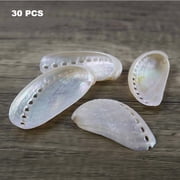 Sinkoo 30 Pcs Pearlized Abalone Seashell, 1.6-2.5, White Pearl Donkey Ear Abalone Shells for DIY Crafts, Arts and Home Decor