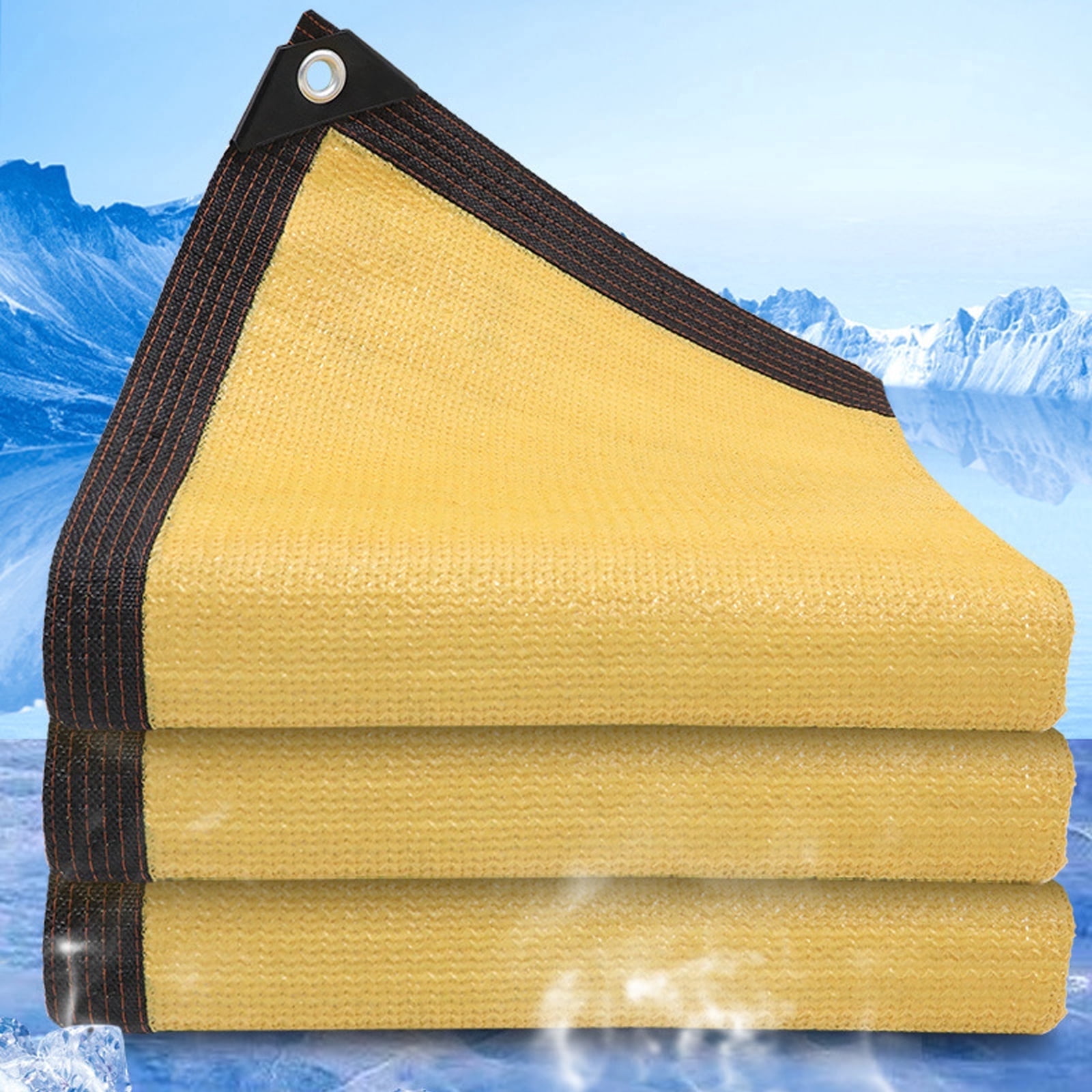 Sinkoo 95% Sun Shade Cloth, 10x20Ft, Outdoors Sunshade Shade Fabric Privacy Screen with Grommets for Outdoor Patio Garden Camping Fishing, Beige
