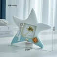 thumbnail image 1 of Sinkoo Handmade Wood Starfish Picture Frames, 3" x 3" Seashell Photo Frame,Unique Nautical Beach Themed Home decor, Beach Photo Frame Tabletop or Wall Hanging Display Frame, 1 of 3