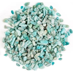 Sinkoo Natural Green Amazonite Crystals Bulk 0.66 Lb/300g Small Tumbled Chips Crystal Stone Decorative Pebbles for Home Decoration & Fish Turtle Tank, Vase Filler, Diy Crafts