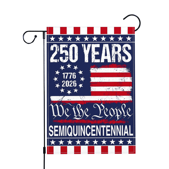 Sinkoo USA 250th Anniversary Outdoor Patriotic Decor, We The People 1776-2026 Flag Memorial Day Patriotic 250th Birthday 250 Years United States Indoor/Outdoor Garden Decoration (250 YEARS)