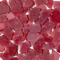 Sinkoo Versatile Sea Glass for Crafts - 21oz Red Frosted Seaglass Pieces for DIY, Vase Filler, Art Craft Supplies, Beach Wedding, Home Decor