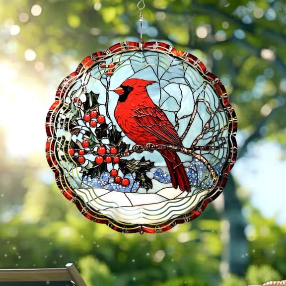 Sinkoo Wind Spinners Outdoor Owl, 12 inch 3D Kinetic Hanging Sculpture, Stainless Steel Wind Spinner, Unique Gifts for Women Men Bird Lovers, for Outside Garden Patio Yard Decor