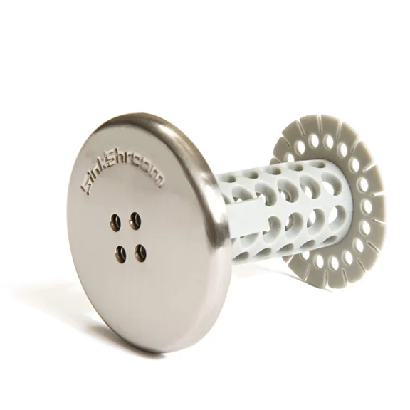 Sinkshroom Nickel Edition Hair Catcher For Standard Bathroom Sink Drains