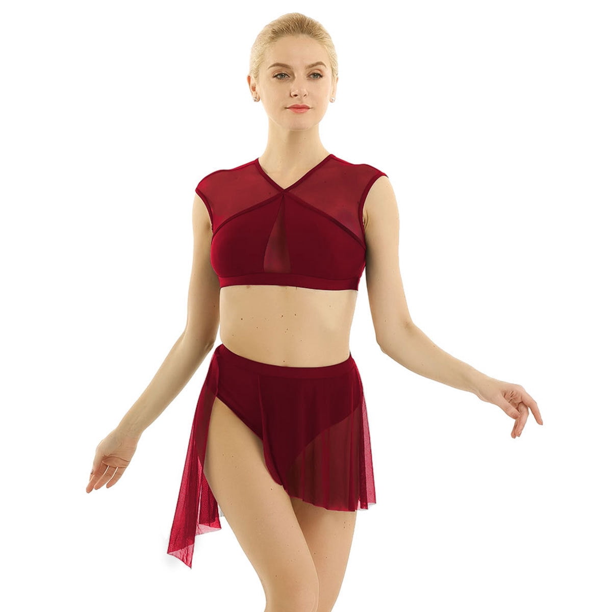 Unisex Microfiber Crew Neck Short Sleeve Dance Top
