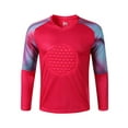 thumbnail image 1 of Sinleey Boys Soccer Goalie Shirts Padded Protection Long Football Goalkeeper Jersey Football Training Hot Pink S, 1 of 6