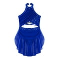 thumbnail image 1 of Sinleey Girls Shiny Lyrical Ballet Dress Backless Jazz Latin Cha-Cha Rumba Samba Dance Costume Blue 10, 1 of 9