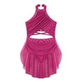 thumbnail image 1 of Sinleey Girls Shiny Lyrical Ballet Dress Backless Jazz Latin Cha-Cha Rumba Samba Dance Costume Hot Pink 12, 1 of 9