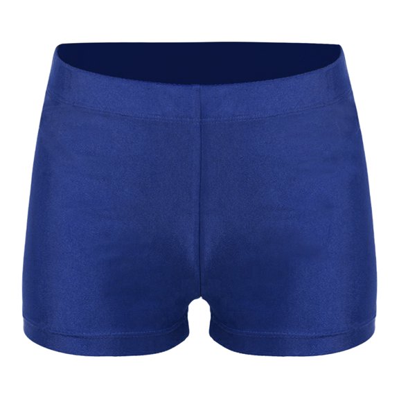 Sinleey Girls Sparkle Ballet Dance Shorts Glitter Athletic Shorts High Waisted Workout Sports Yoga Navy Blue 6