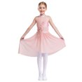 thumbnail image 1 of Sinleey Kids Girls Ballet Modern Lyrical Dance Dress Asymmetrical Hem Leotard Tutu Skirt Figure Ice Skating Dress Pink 10, 1 of 7