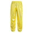 thumbnail image 1 of Sinleey Kids Girls Boys Glittery Metallic Harem Pants Hip Hop Latin Streets Casual Sweatpants Tighten Gold 160, 1 of 6