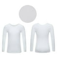 thumbnail image 1 of Sinleey Kids Girls Fleece Thermal Underwear Tops Crew Neck Long Sleeve Base Layer Tops Undershirt Type A White S, 1 of 8