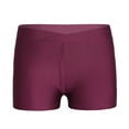 thumbnail image 1 of Sinleey Kids Girls V Front Elastic Waistband Booty Shorts Hot Pants for Dancing Sports Gymnastics Burgundy 7-8, 1 of 4