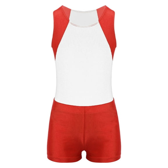 Sinleey Kids Gymnastics Outfit Dance Leotard with Shorts Boys 2 Piece Tumbling Training Bodysuit White 6