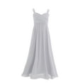 thumbnail image 1 of Sinleey Kids Junior Flower Girl Bridesmaid Chiffon Dress Formal Event EveningProm Ball Gowns Gray 12, 1 of 5