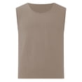 thumbnail image 1 of Sinleey Mens Ribbed Knitted Tank Sleeveless Workout Tops Slim Fit Sport Vest Solid Color U Neck Khaki M, 1 of 5