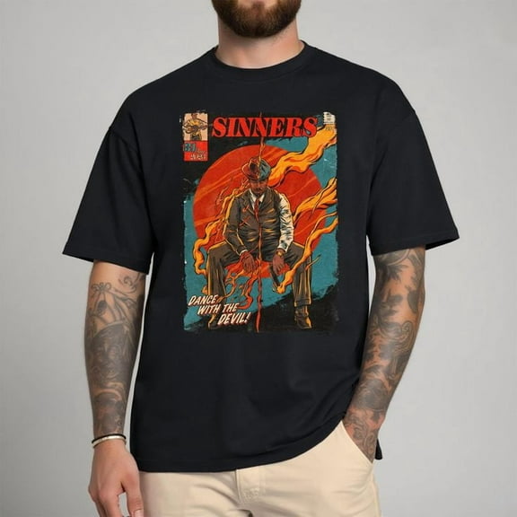Sinners 2025 Movie Dance With The Devil Shirt, Horror Fan Men's And Women's Graphic Tee 100% Cotton by TBun, Full Sizes S-5XL