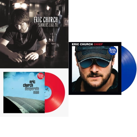 Chief (Blue LP Vinyl) & Sinners Like Me (Blue LP Vinyl) & Desperate Man (Red LP Vinyl)