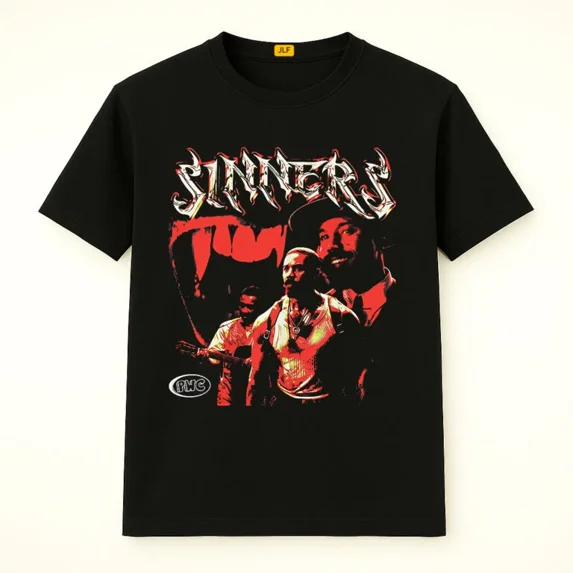 Sinners Movie Graphic Short Sleeve T Shirt New Men Women S-5XL