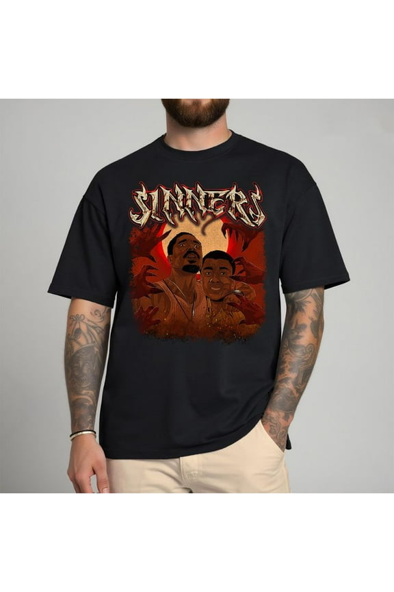 Sinners Movie Shirt, Michael B Jordan Men's And Women's Graphic Tee 100% Cotton by TBun, Full Sizes S-5XL