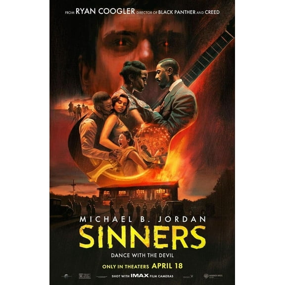 Sinners Poster Movie Print Theaters April 18