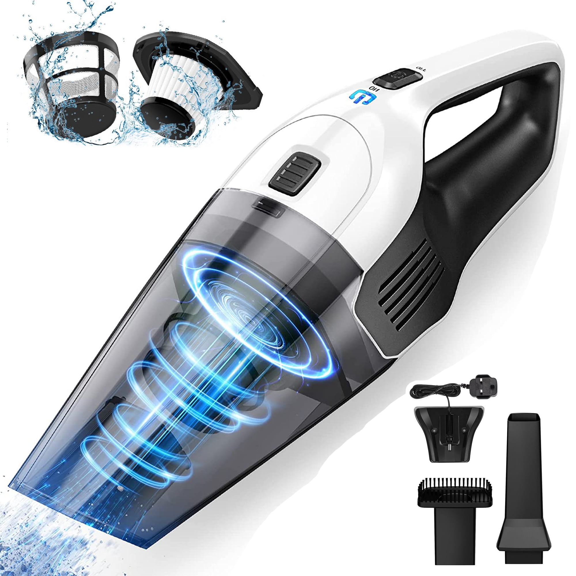Sinnotrich Hand Held Vacuum Cordless with 2 Filters, 8Kpa, Portable