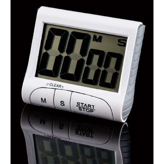 Sino Digital kitchen timer, Loud Alarm, Countdown, Big LCD Display, Timer for Cooking / Baking / Exercise / Teacher / Kids, 2 pk count