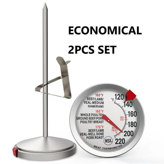 Sino Stainless Steel Meat Thermometer, 2.5in Dial, 2 Pack Count