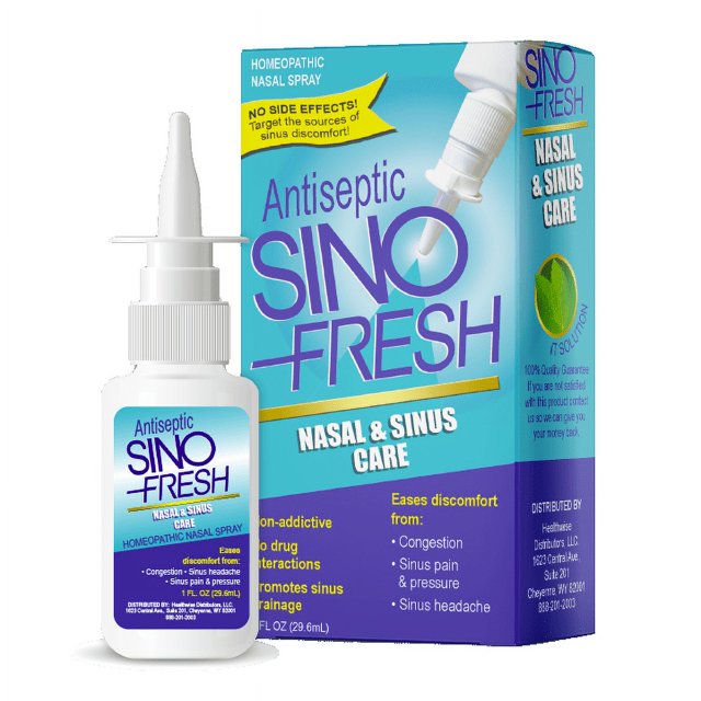 SinoFresh Homeopathic Nasal Spray, Daily Sinus Relief, Nondrowsy