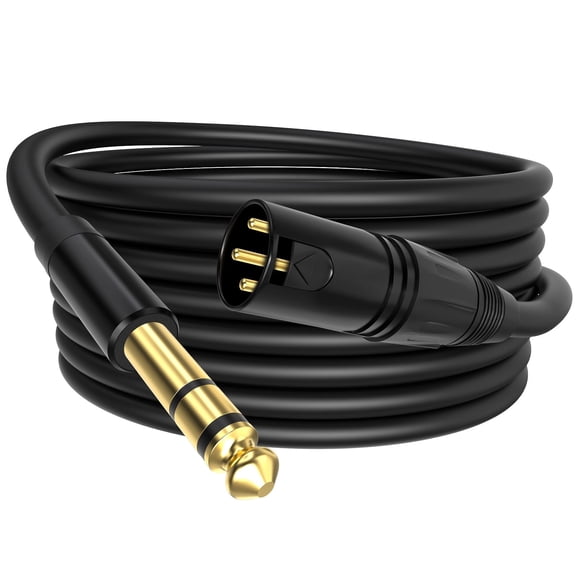 Sinoacc 1/4 Inch(6.35mm) TRS Male to XLR Male Charging Cable, Balanced, 3.3ft(1M)
