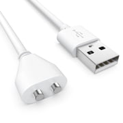 Sinoacc 2 Pin 6mm/0.24in Magnetic Charger USB DC Cable Replacement Charging Cord - White