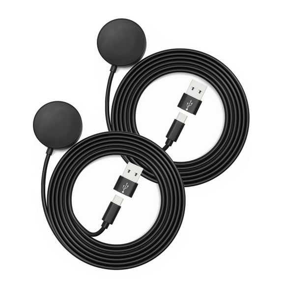 Sinoacc 3.3ft(100cm) Charger Cable for Samsung Galaxy Watch 7/Ultra/6/6 Classic/5/5 Pro/4/4 Classic/3/Active 2/Active 1,with USB to USB C Adapter - 2 Pack