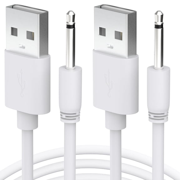 Sinoacc DC Charger Cable 2.5mm USB Fast Charger Replacement Cord - 2.7Ft (2 Pack)