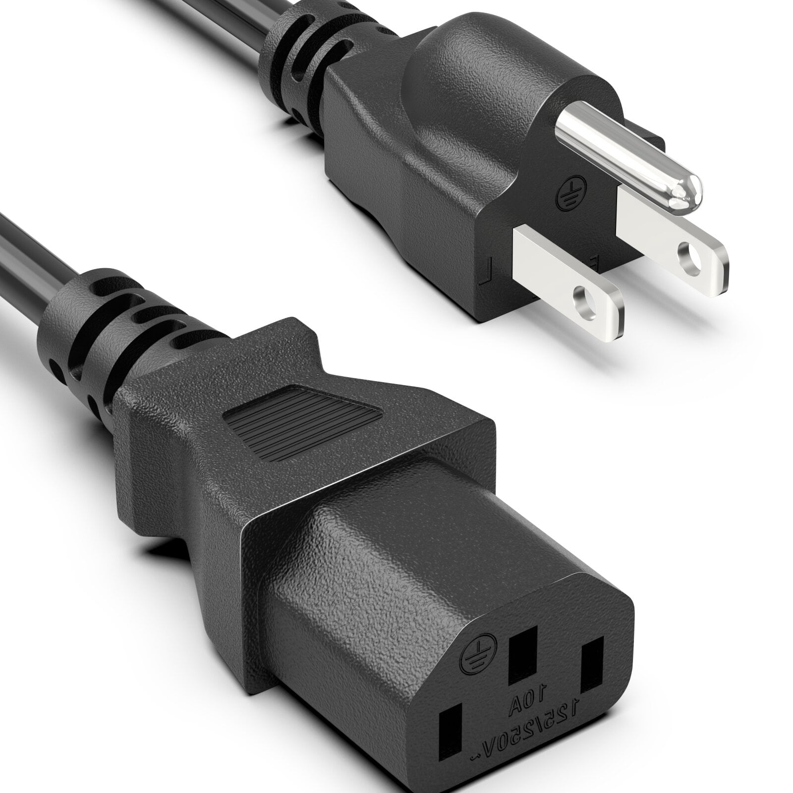 Sinoacc PC Power Cord, 15 feet, AC Power Cord for Monitor/Computer/TV ...