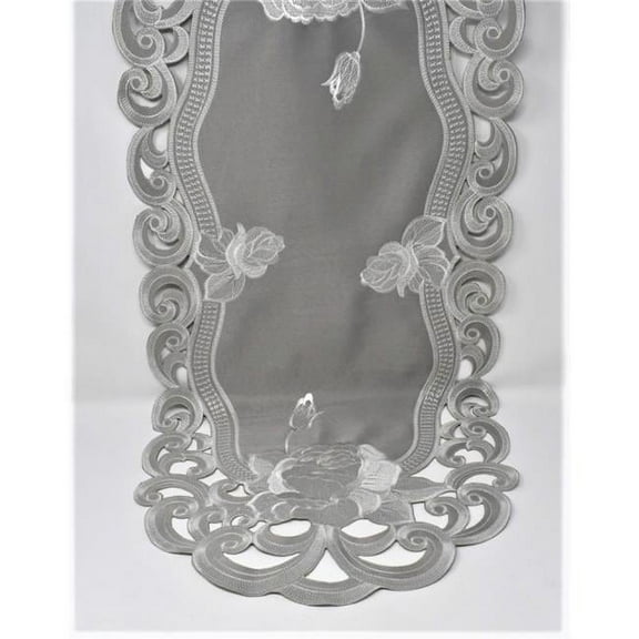 Sinobrite 12 x 65 in. Slate Rose Table Runner