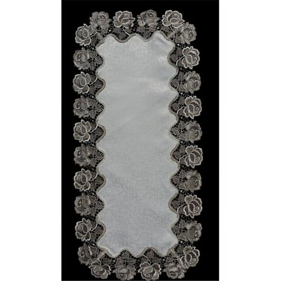 Sinobrite H0987 Cocoa Rose Oval Runner- 16 x 36 in.