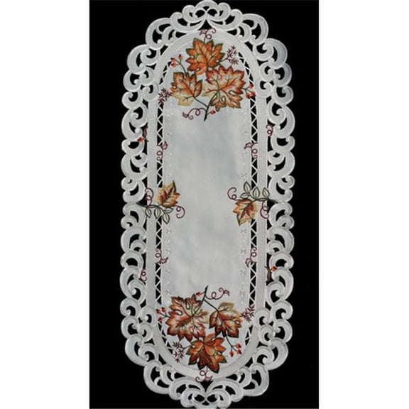 Sinobrite H9036-E Maple Leaf Branch Square Table-Topper - 44 x 44 in.