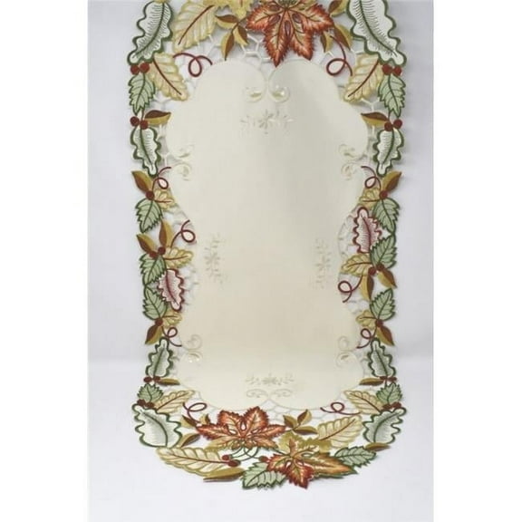 Sinobrite H9118-16x45 16 x 45 in. Multicolored Autumn Leaves Table Runner