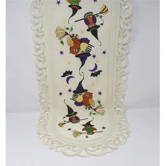 Sinobrite H9370-16x72 16 x 72 in. Halloween Owl Table Runner