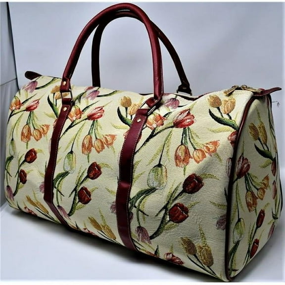 Sinobrite  Tapestry Carry on Size Duffle Bag - Tulip