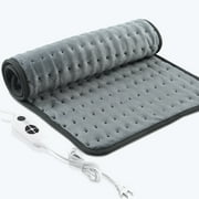 Sinocare Electric Heating Pad for Neck and Back Shoulders Cramps Pain Relief - Extra Large [12"x24"] - with Auto Shut Off - Heat Pad with Moist & Dry Therapy Dark Gray
